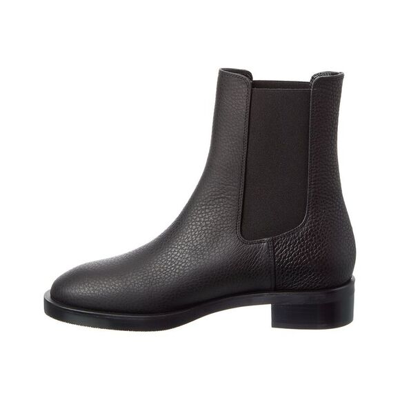 Stuart Weitzman Lenora Leather Chelsea Bootie, Black